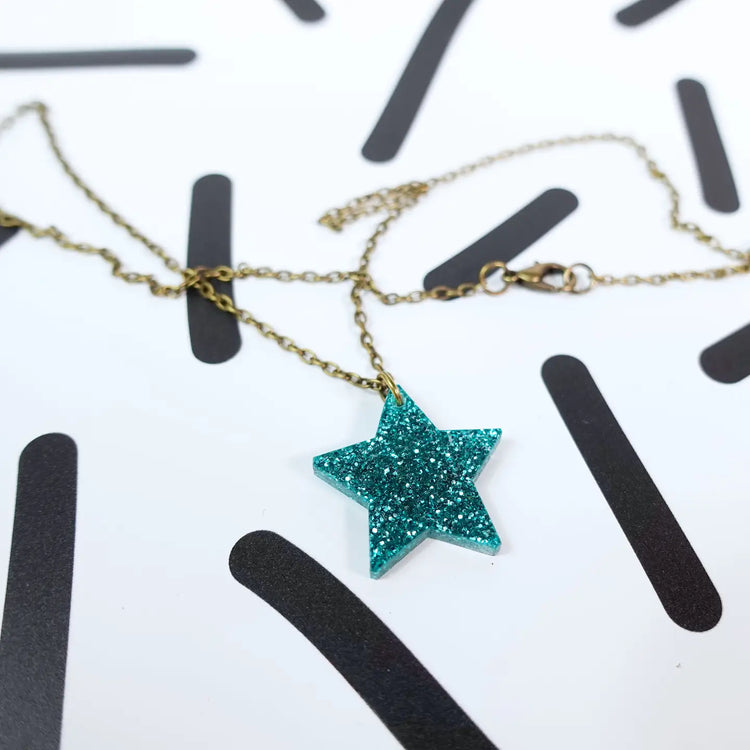 Glitter Star Mini Necklace