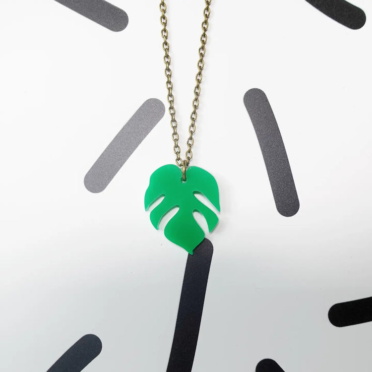 Monstera Mini Necklace
