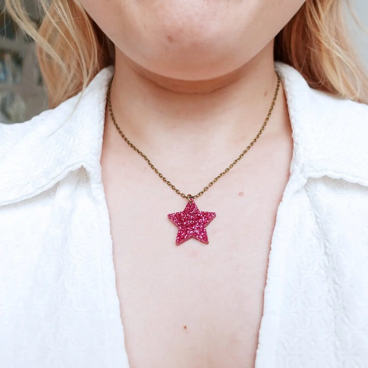 Glitter Star Mini Necklace