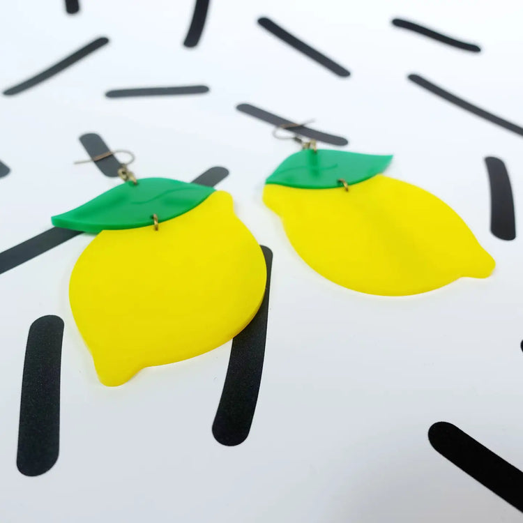 Lemon Statement Earrings