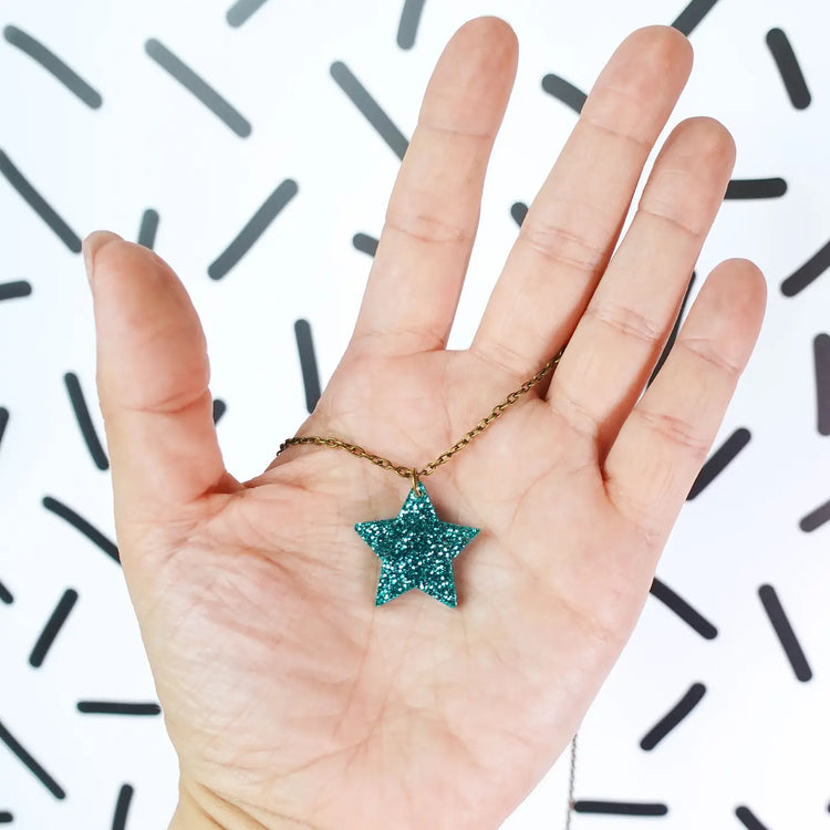 Glitter Star Mini Necklace