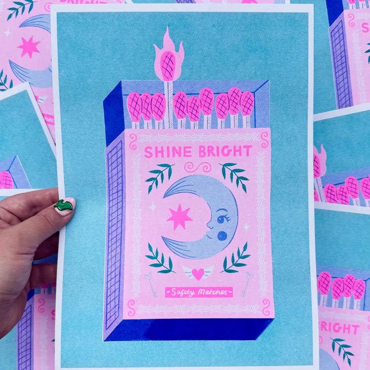 Moon Matchbox A4 Print