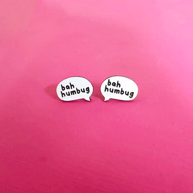 Bah Humbug Stud Earrings