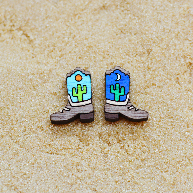 Cowboy Boot Stud Earrings