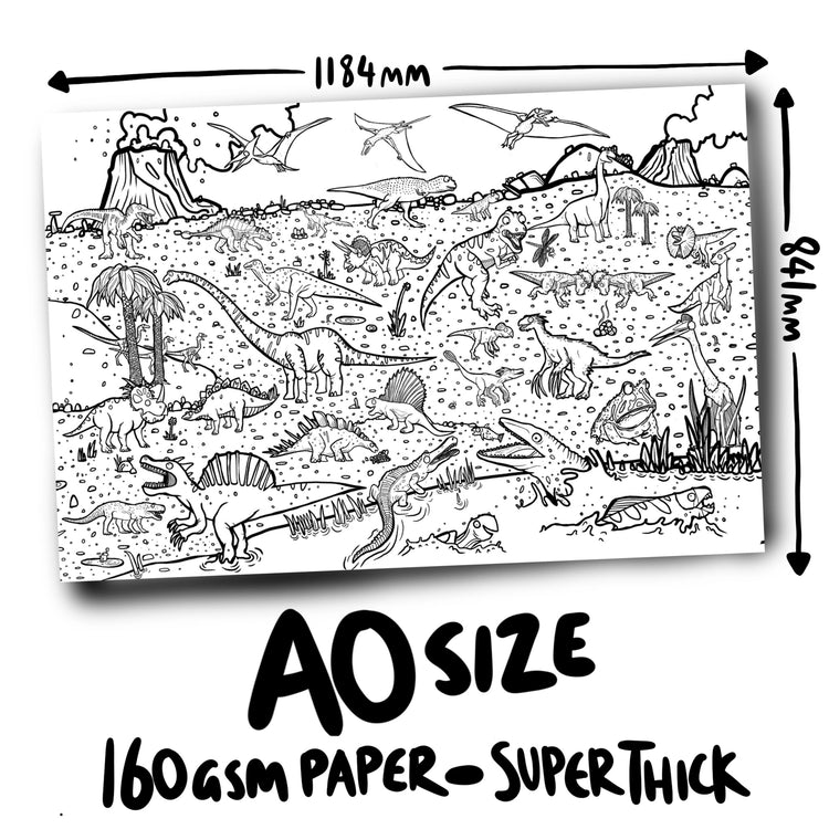 Dinosaurs Giant Colouring Sheet