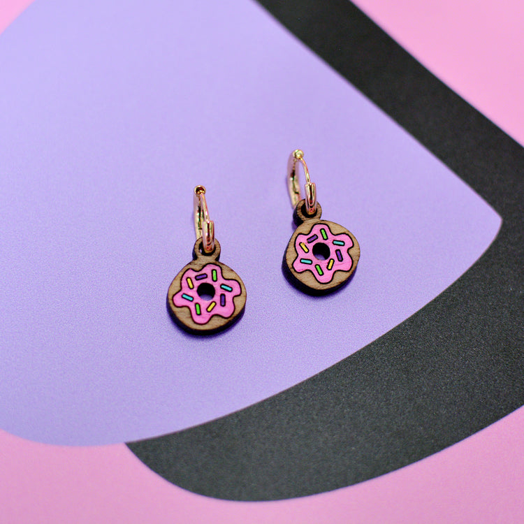 Doughnut Huggie Earrings