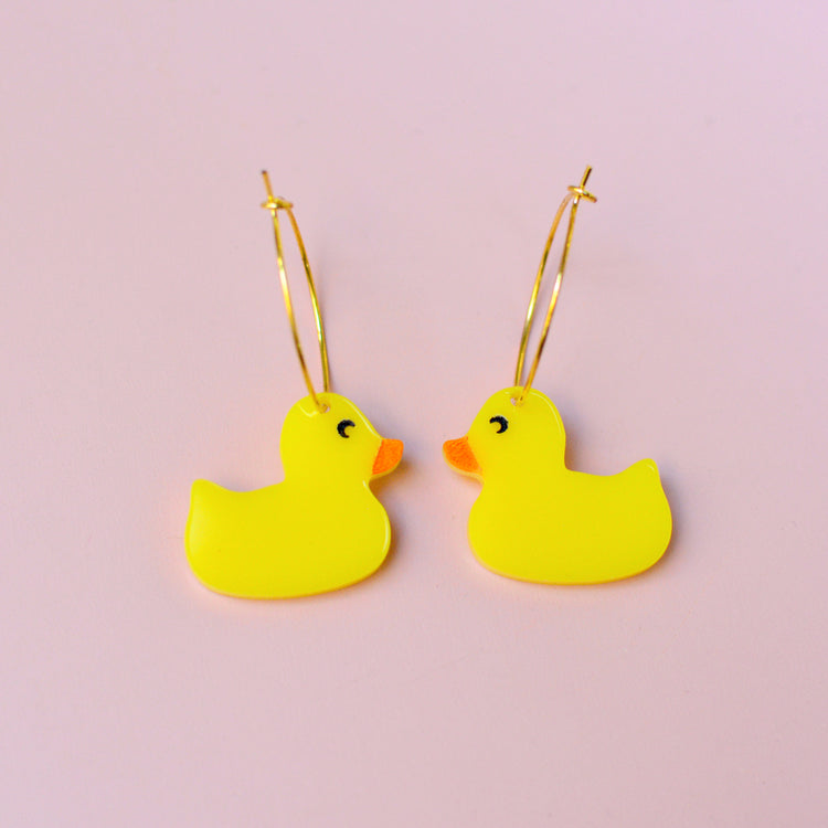 Duck Hoop Earrings