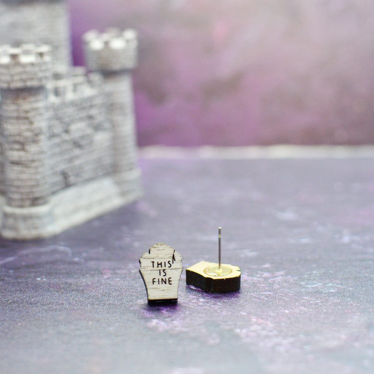 Halloween Gravestone Stud Earrings