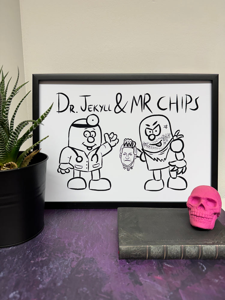 Dr Jekyll and Mr Chips A4 Print