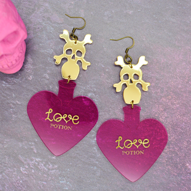 Halloween Love Potion Statement Earrings
