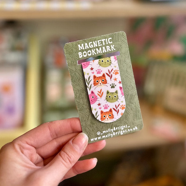 Cat Print Magnetic Bookmark
