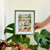 Cats on Shelves A5 Print