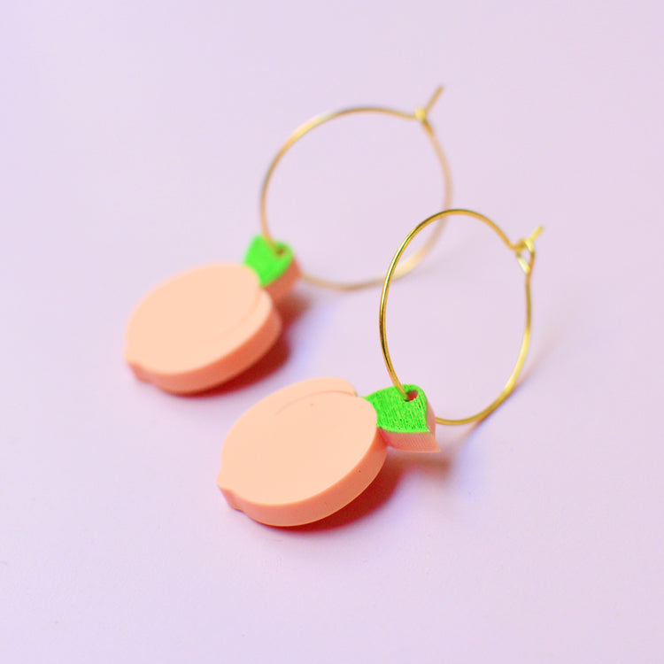 Peach Hoop Earrings