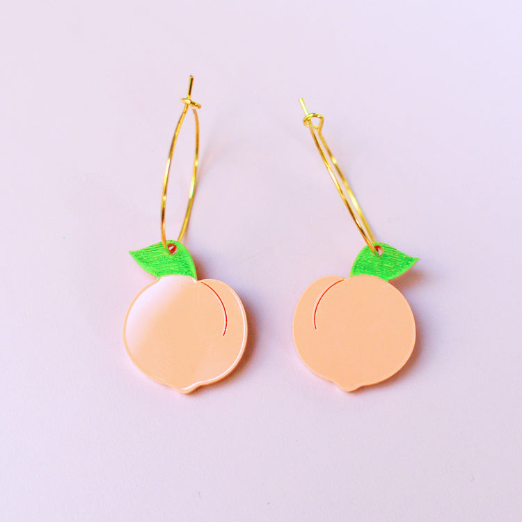 Peach Hoop Earrings