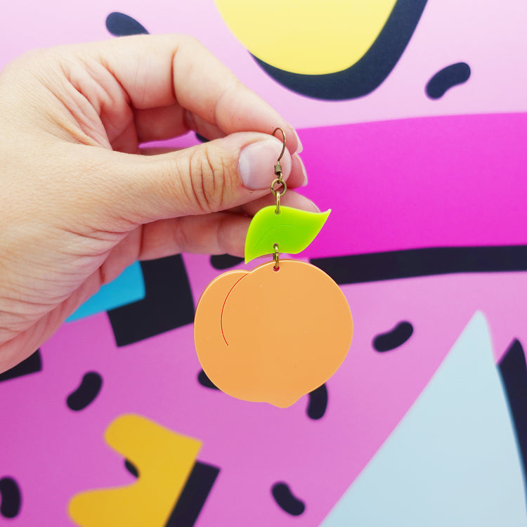 Peach Statement Earrings