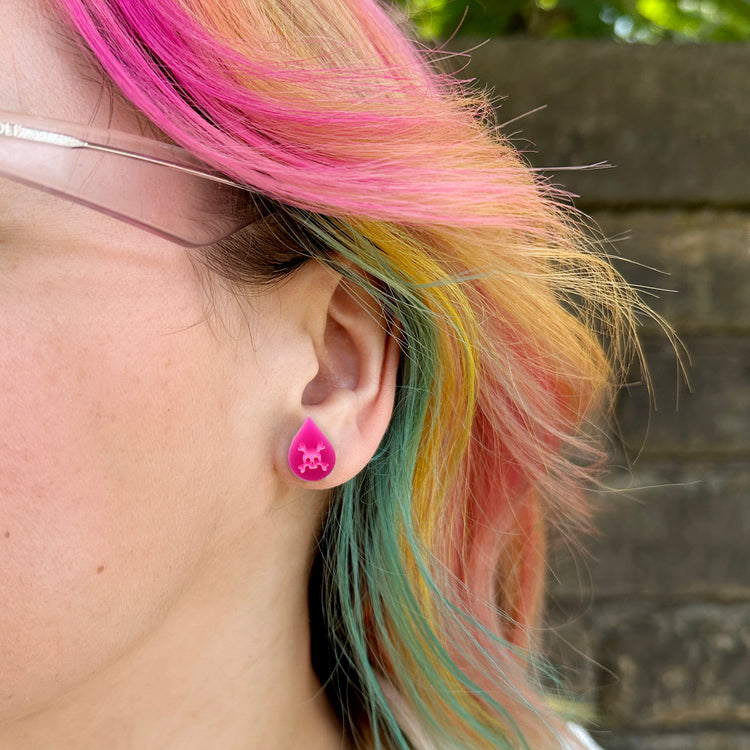 Halloween Poison Drop Stud Earrings
