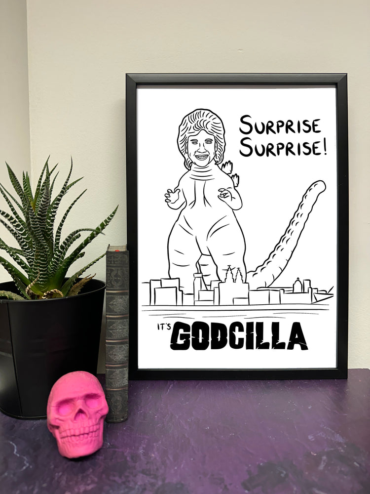 Godcilla A4 Print