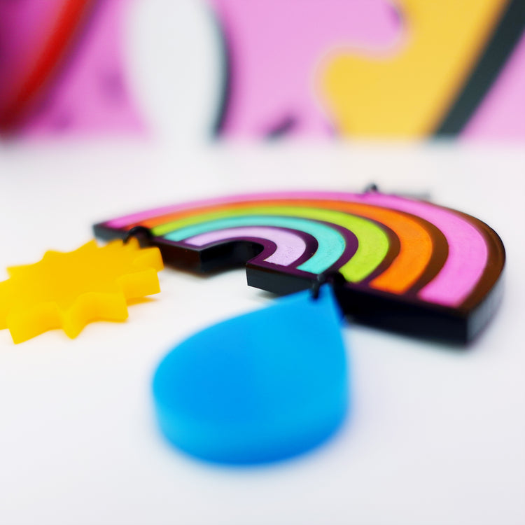 Rainbow Statement Earrings