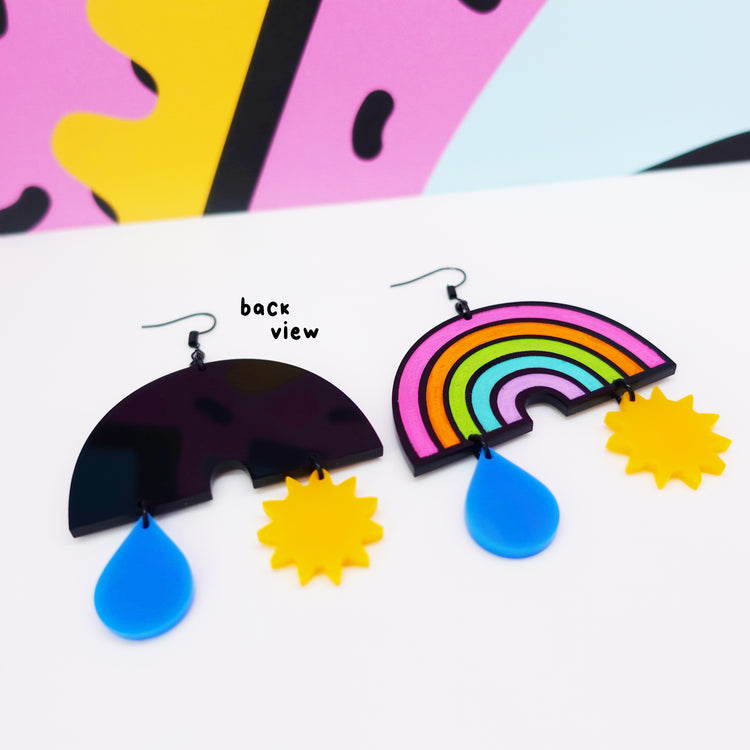 Rainbow Statement Earrings