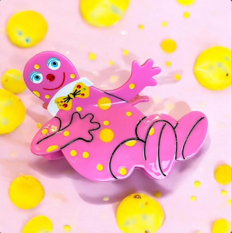 Mr Blobby Hair Claw Clip XL