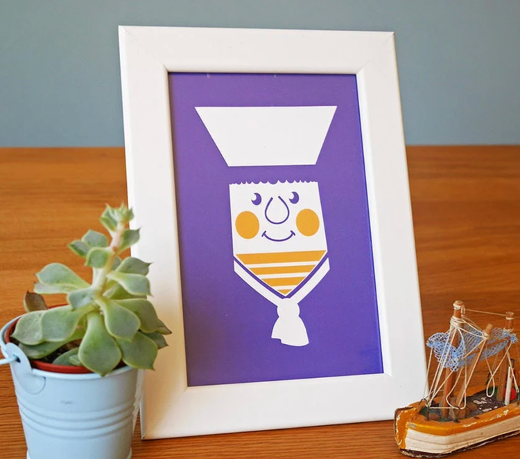 Matey Bubble Bath Mini Postcard Print