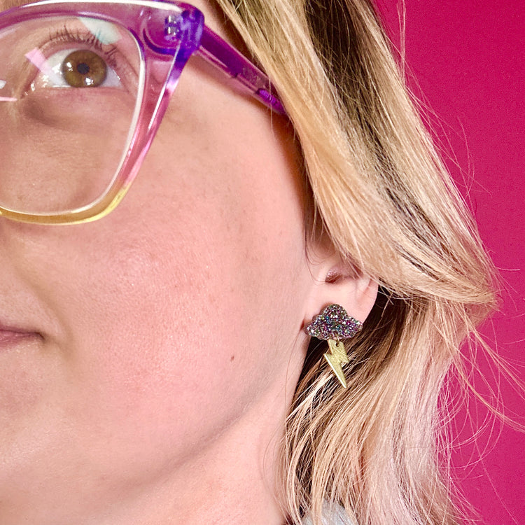Storm Dangle Stud Earrings
