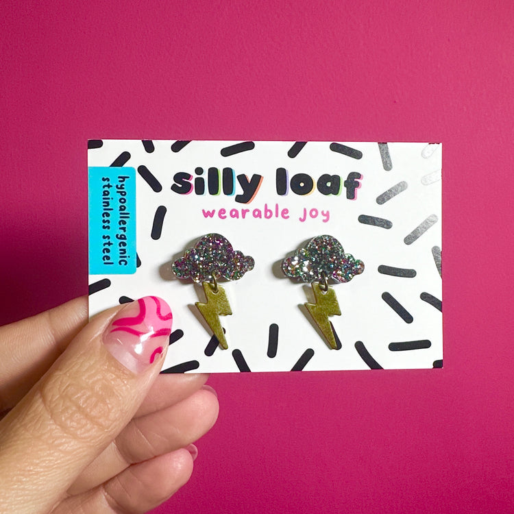Storm Dangle Stud Earrings
