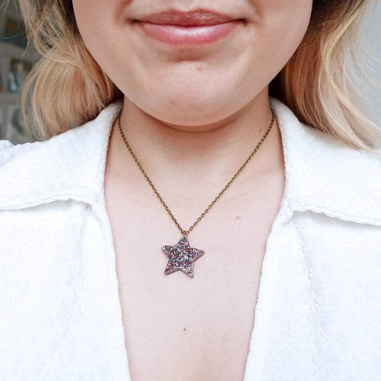 Glitter Star Mini Necklace