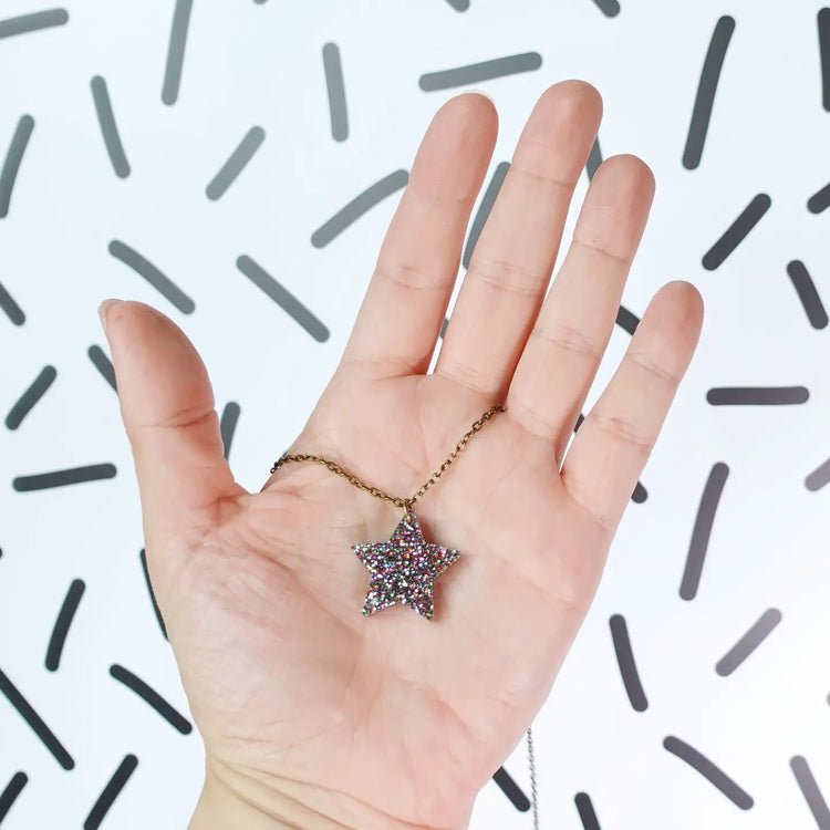 Glitter Star Mini Necklace
