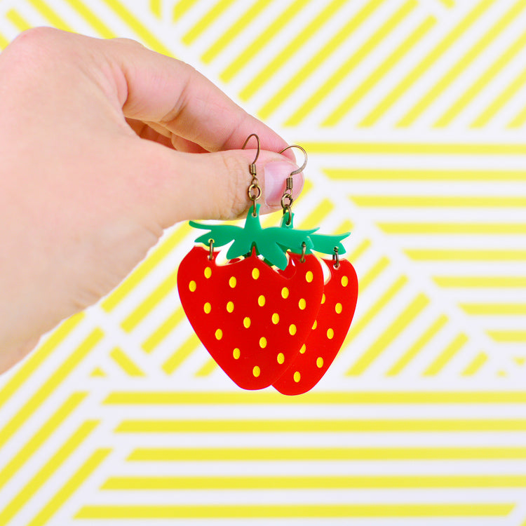Strawberry Statement Earrings