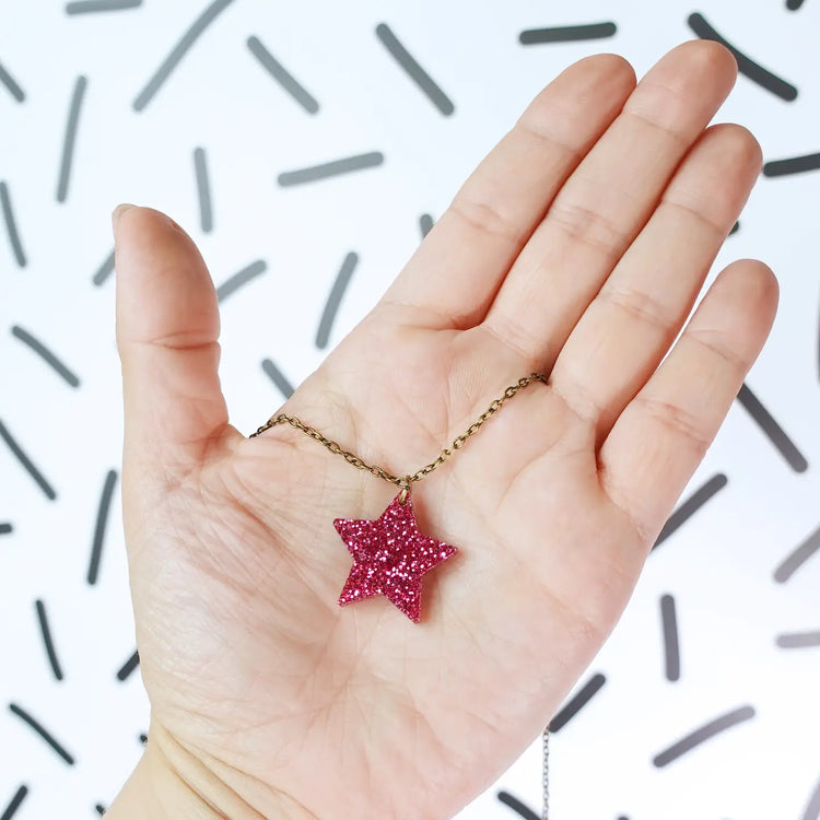 Glitter Star Mini Necklace