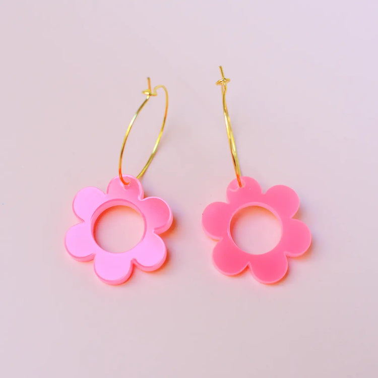Daisy Hoop Earrings