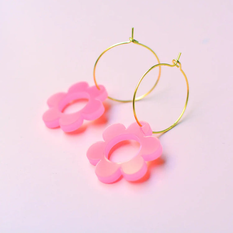 Daisy Hoop Earrings