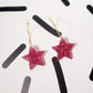 Glitter Star Hoop Earrings