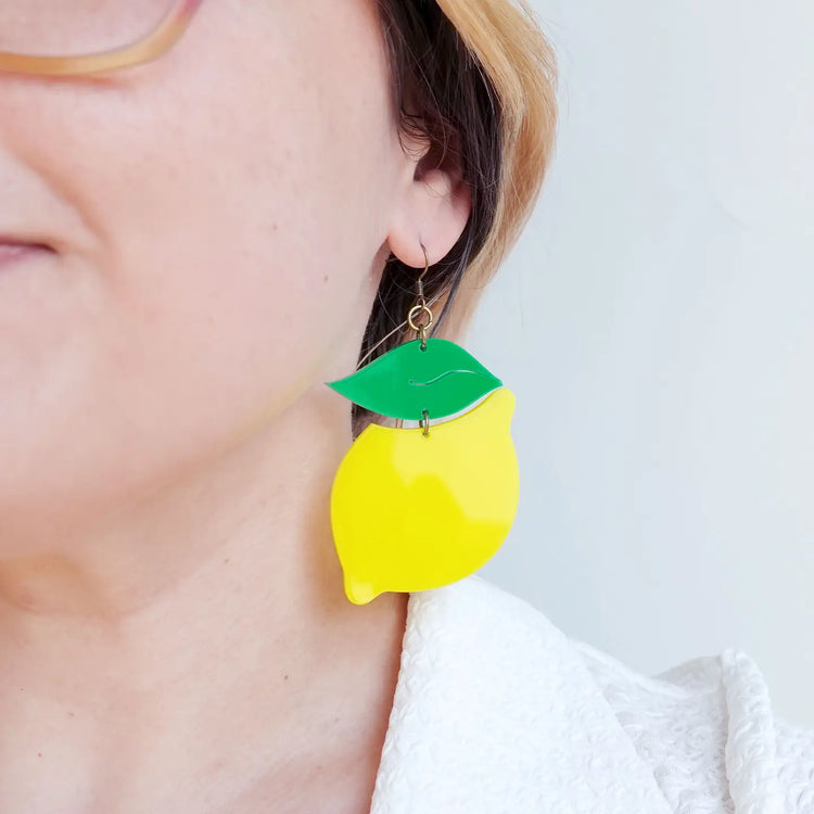 Lemon Statement Earrings
