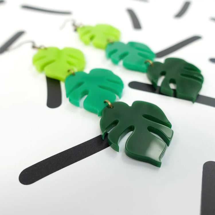 Monstera Statement Earrings