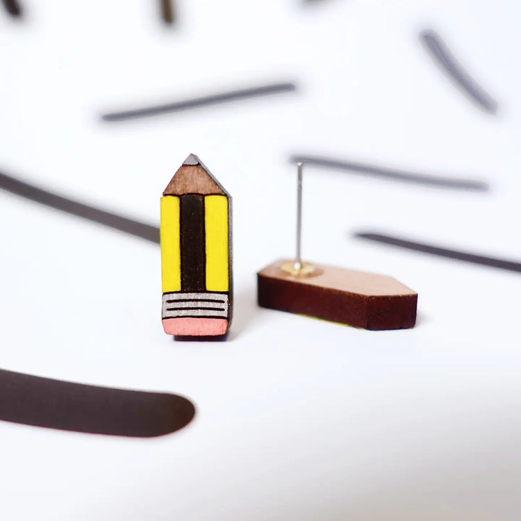 Pencil Stud Earrings