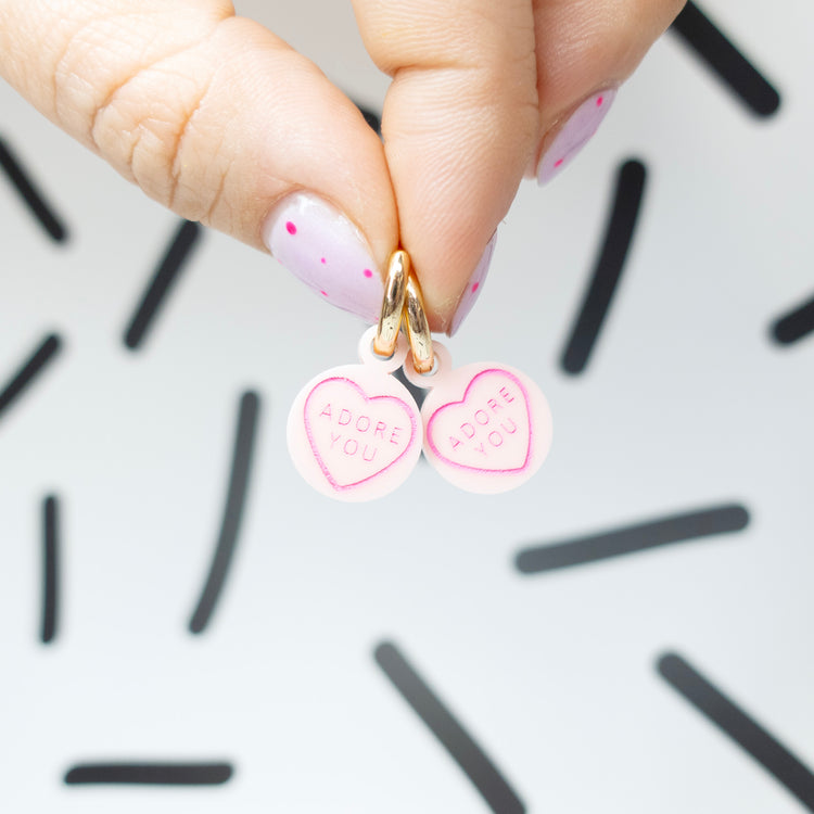 Adore You Love Heart Huggies Earrings