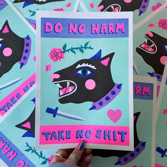Do No Harm Take No Shit A4 Print