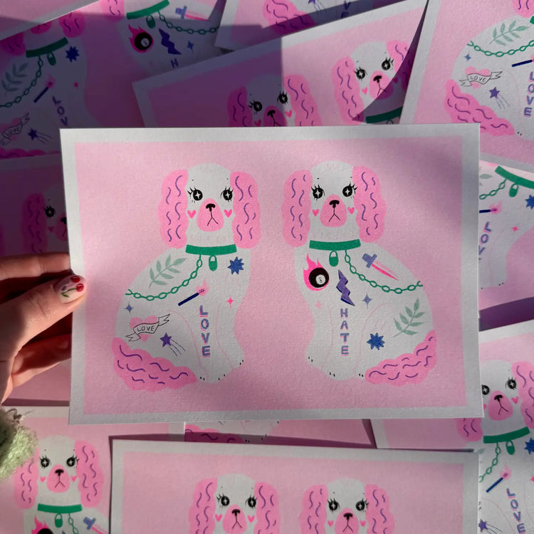 Staffordshire Dogs A5 Print