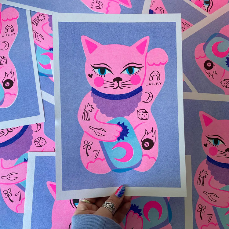 Lucky Cat A4 Print