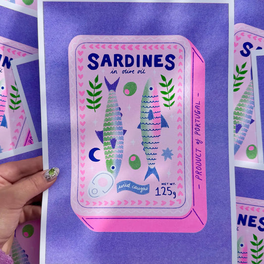 Tin of Sardines A4 Print
