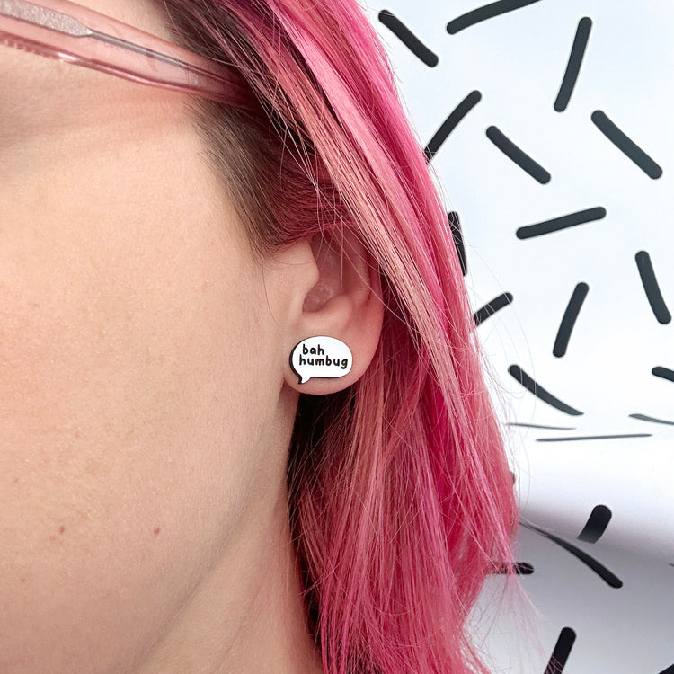 Bah Humbug Stud Earrings