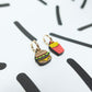 Burger and Fries Huggie Earrings