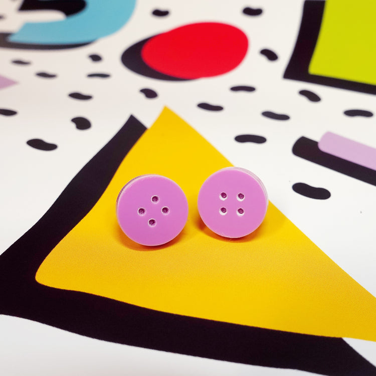 Buttons Stud Earrings