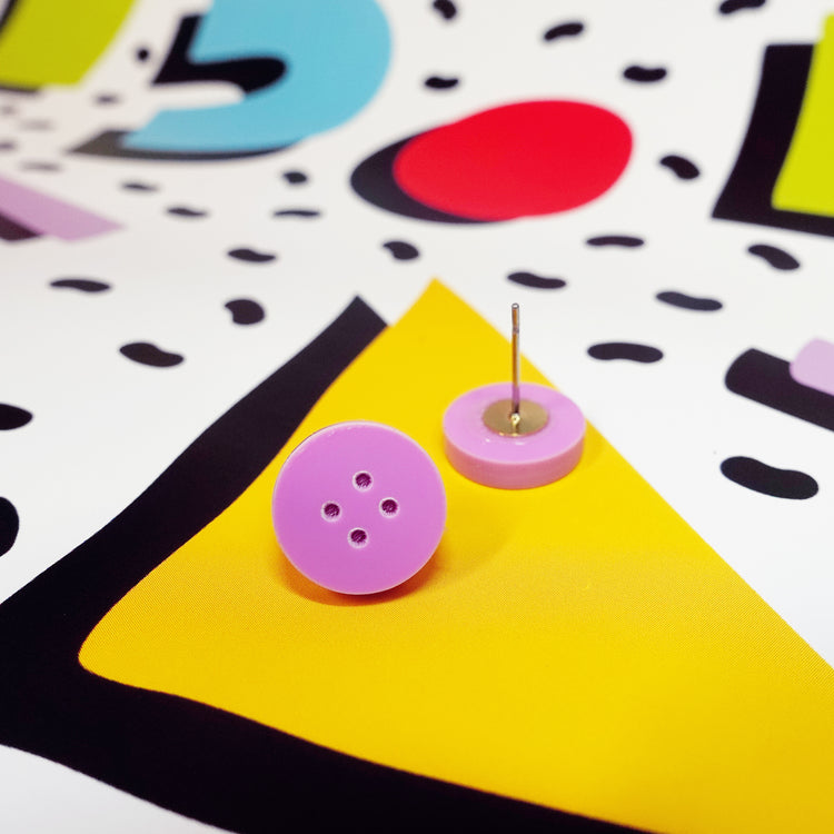 Buttons Stud Earrings