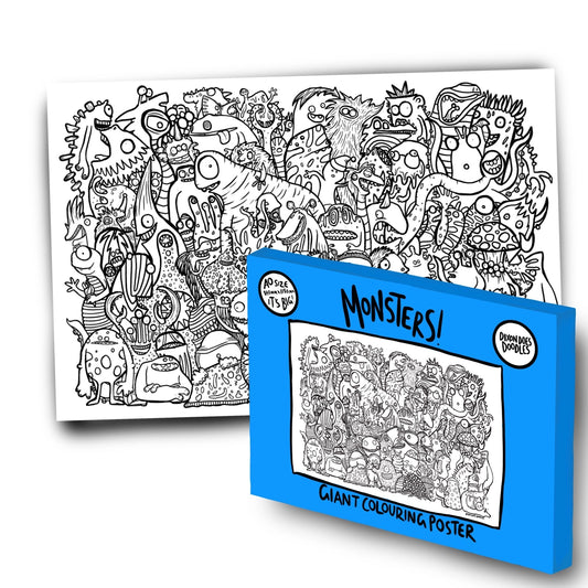 Monsters Giant Colouring Sheet