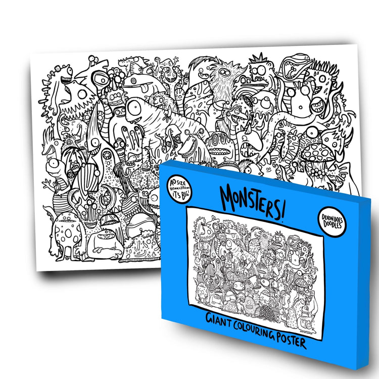 Monsters Giant Colouring Sheet