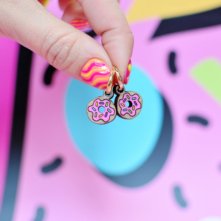 Doughnut Huggie Earrings