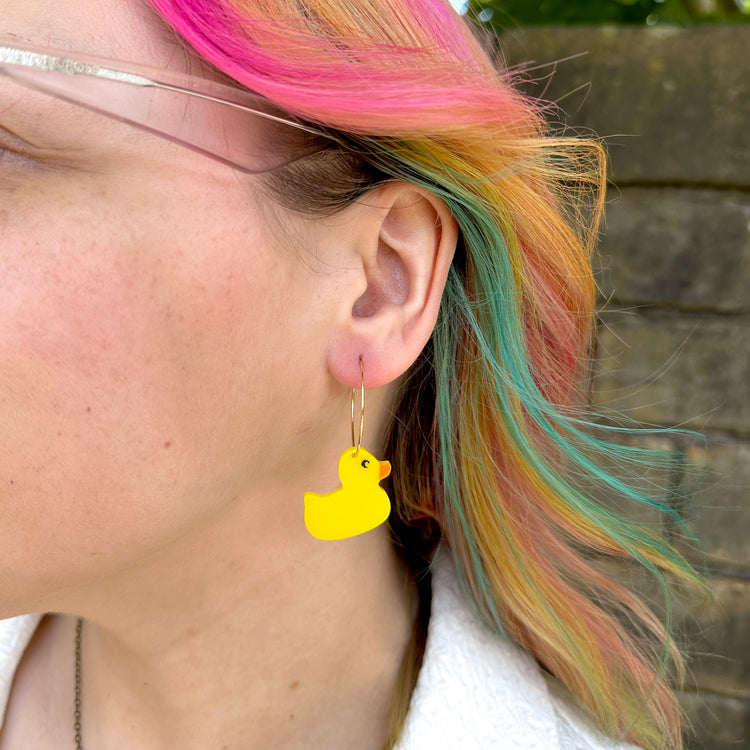 Duck Hoop Earrings